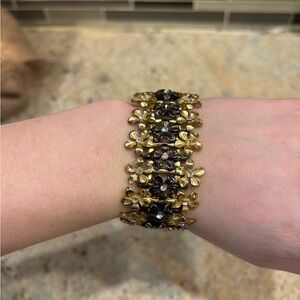 Vintage Gold Floral Bracelet